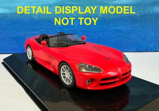Dodge Viper Red - SRT 10 2003 - Supercar Collection Diecast display Model Car detailed version scale 1:43 display case
