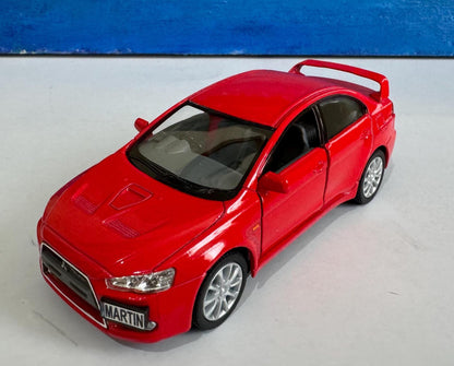 Mitsubishi Lancer Evolution X Diecast YOUR NAME PLATES Model boy dad uncle grandad brother Birthday Special day gift present New Boxed