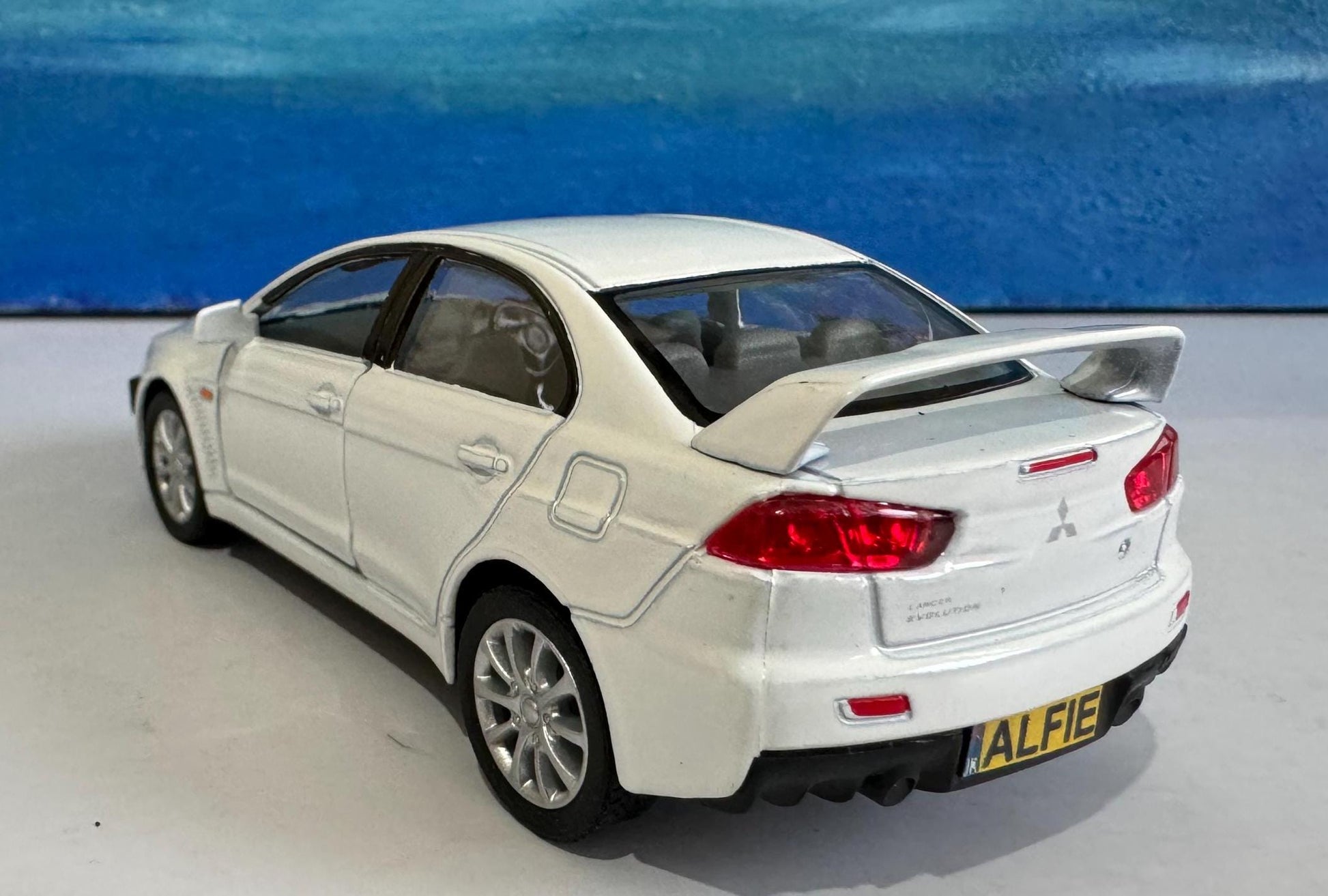 Mitsubishi Lancer Evo X Licensed Diecast Model Car - Personalized Name Plate - Gift for Boy, Dad, Uncle, Grandad, Brother, Sister, Mom Boxed