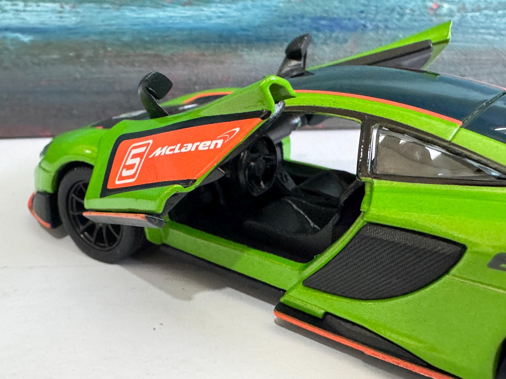 Personalised McLaren 675LT Toy Car 1:34 – Custom Plate Model Gift for Boy Girl Dad Mom Grandad Uncle Brother Birthday Father's Day Sleeves