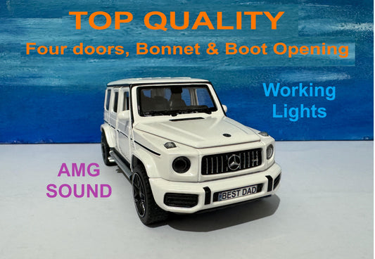 Mercedes AMG G 63 Diecast detailed collectable High End model mom dad boy girl Light Sound uncle dad Gift Boxed Sound Light Collection