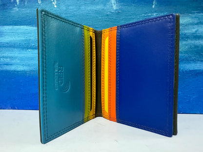 Olive/black prime hide, Soft Nappa leathers Multi Colour Credit Card Holder wallet birthday gift present – Gift Boxed- 6090
