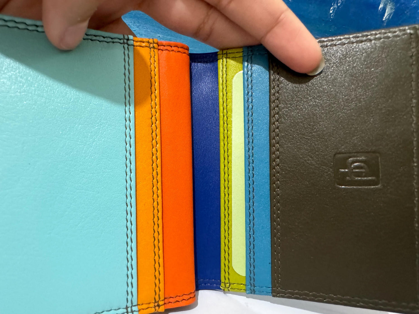 Olive/black prime hide, Soft Nappa leathers Multi Colour Credit Card Holder wallet birthday gift present – Gift Boxed- 6090