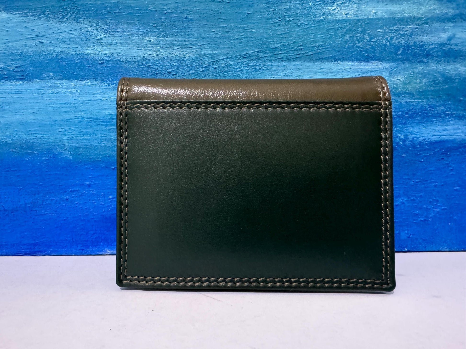 Olive/black prime hide, Soft Nappa leathers Multi Colour Credit Card Holder wallet birthday gift present – Gift Boxed- 6090