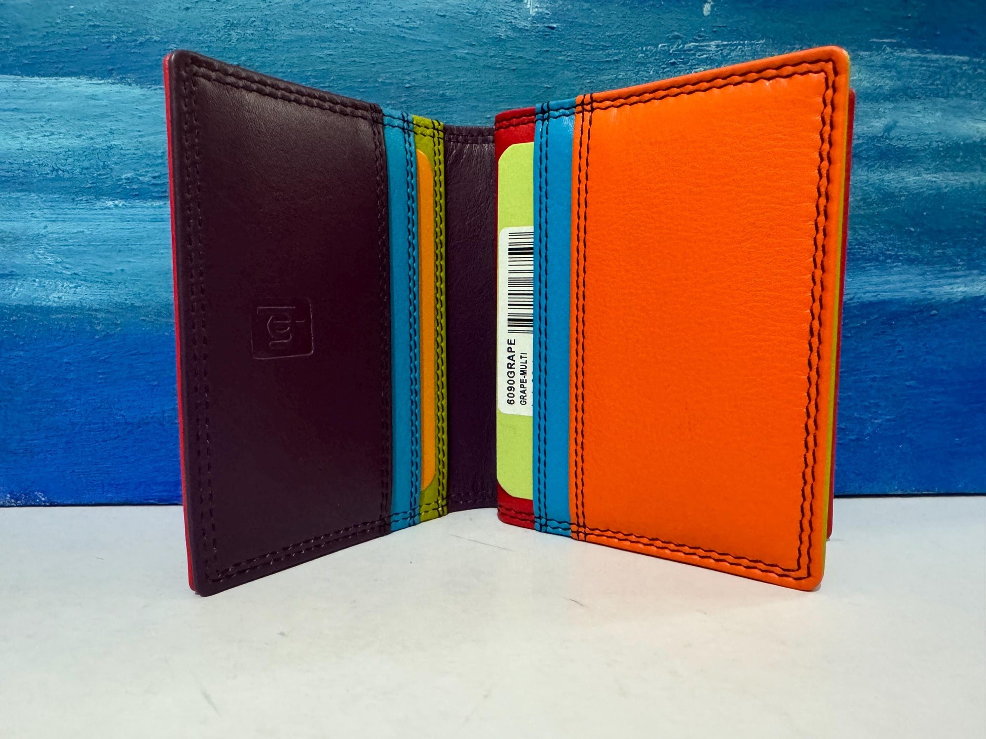Olive/black prime hide, Soft Nappa leathers Multi Colour Credit Card Holder wallet birthday gift present – Gift Boxed- 6090