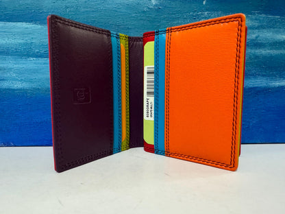 Olive/black prime hide, Soft Nappa leathers Multi Colour Credit Card Holder wallet birthday gift present – Gift Boxed- 6090