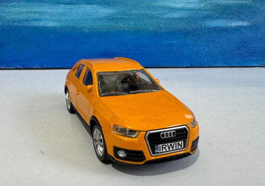 Audi Q3 2018 die-cast metal toy model car personal name mom day uncle aunty grandad brother sister mother day special day Gift Boxed