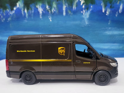 PERSONALISED NAME sprinter Van Mercedes UPS, toy van Model boy girl dad mom grandad brother birthday Christmas New birthday gift sleeve