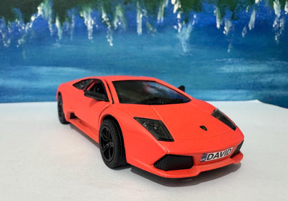 PERSONALISED PLATES LAMBORGHINI Toy Car Model boy girl dad mom uncle grandad brother birthday Christmas gift present New! 6 Colours Latest