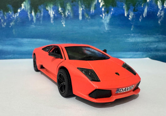 PERSONALISED PLATES LAMBORGHINI Toy Car Model boy girl dad mom uncle grandad brother birthday Christmas gift present New! 6 Colours Latest