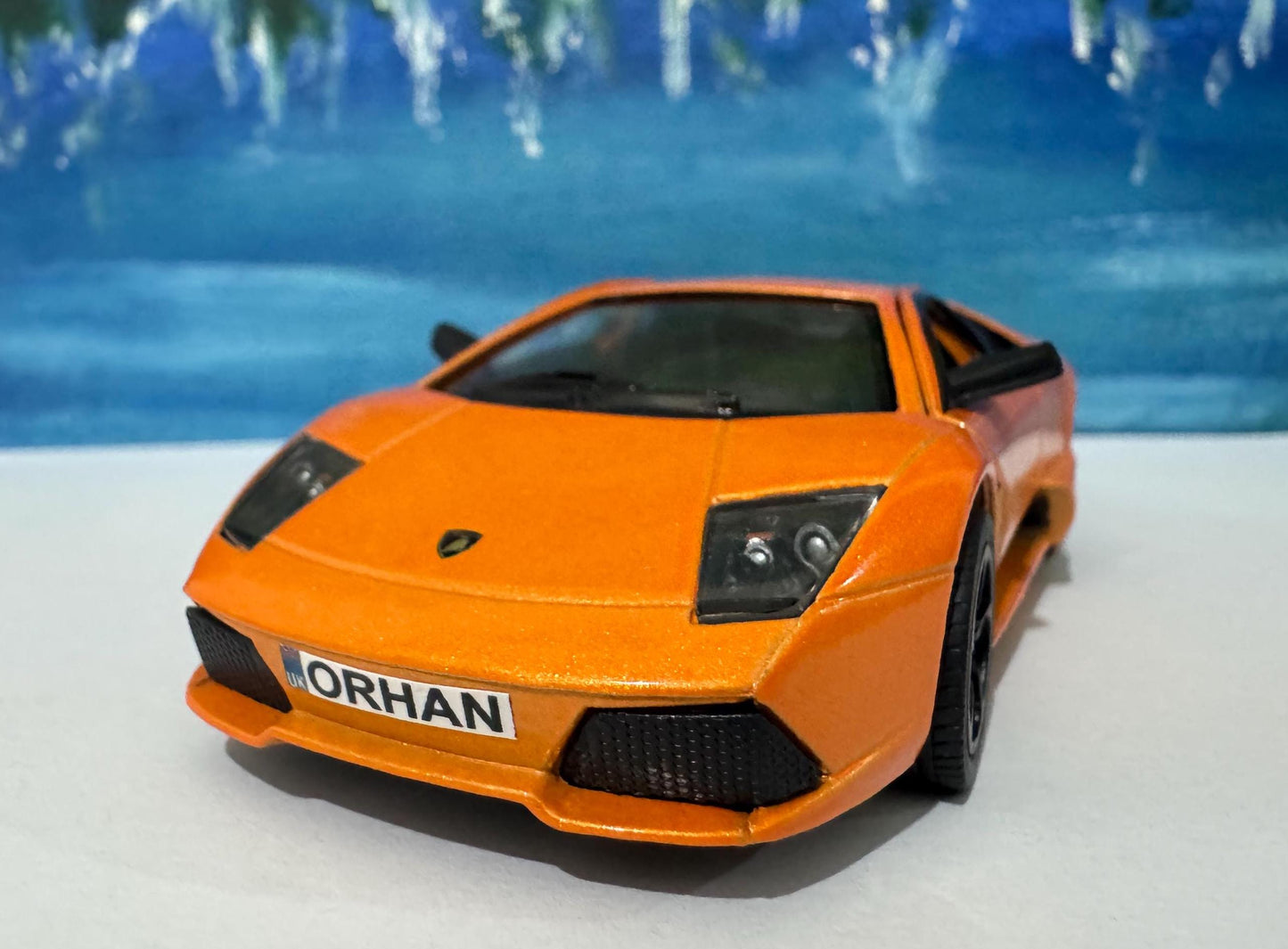 PERSONALISED PLATES LAMBORGHINI Toy Car Model boy girl dad mom uncle grandad brother birthday Christmas gift present New! 6 Colours Latest