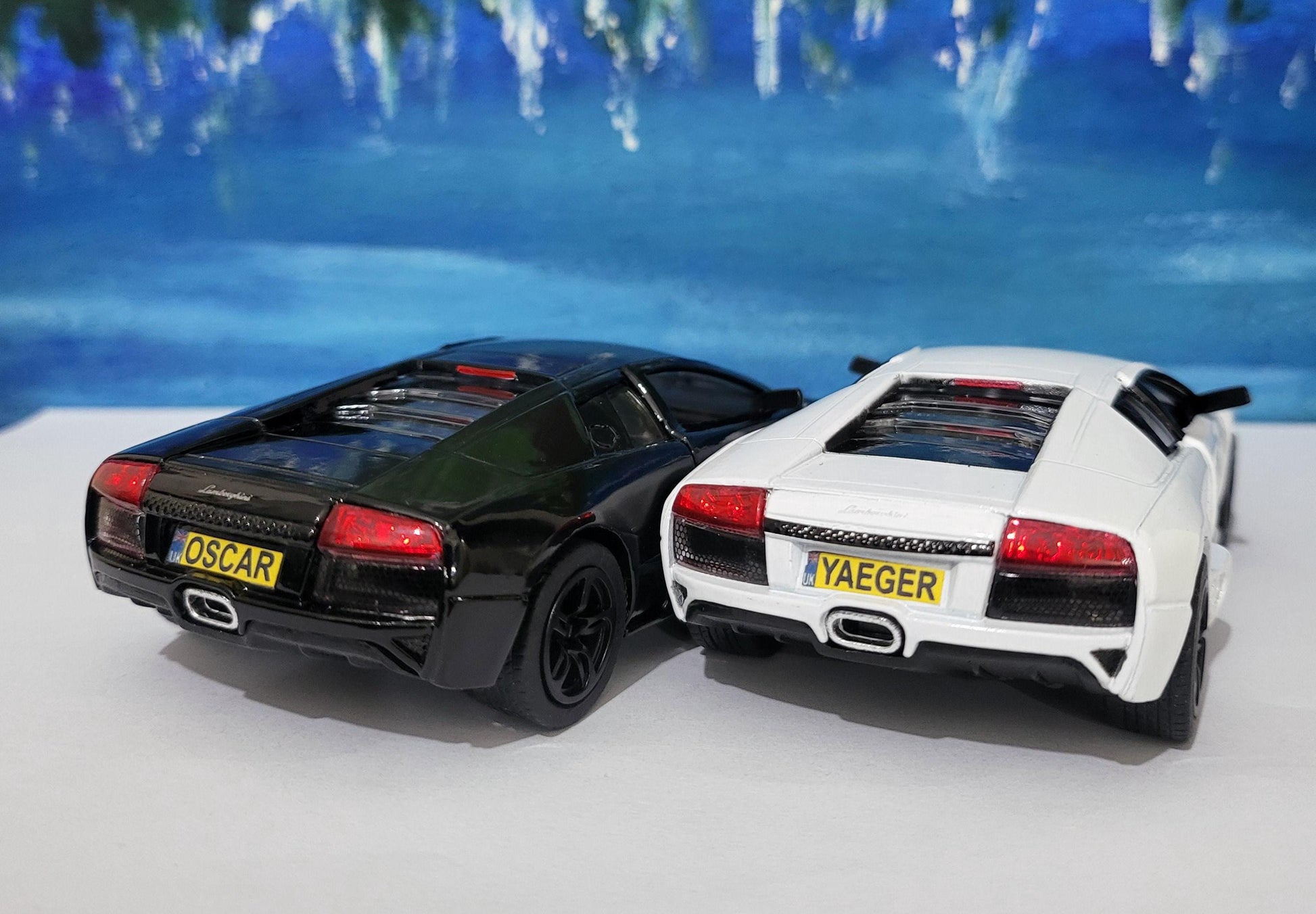 PERSONALISED PLATES LAMBORGHINI Toy Car Model boy girl dad mom uncle grandad brother birthday Christmas gift present New! 6 Colours Latest