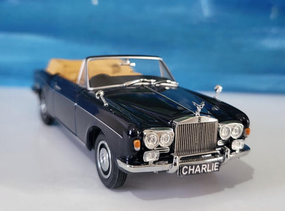 Rolls Royce Corniche Conv Open Indigo Blue Oxford YOUR NAME PLATE Dad Sister Mom husband wife uncle granddad granny aunty wedding Gift Box