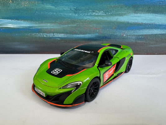 Personalised McLaren 675LT Toy Car 1:34 – Custom Plate Model Gift for Boy Girl Dad Mom Grandad Uncle Brother Birthday Father's Day Sleeves