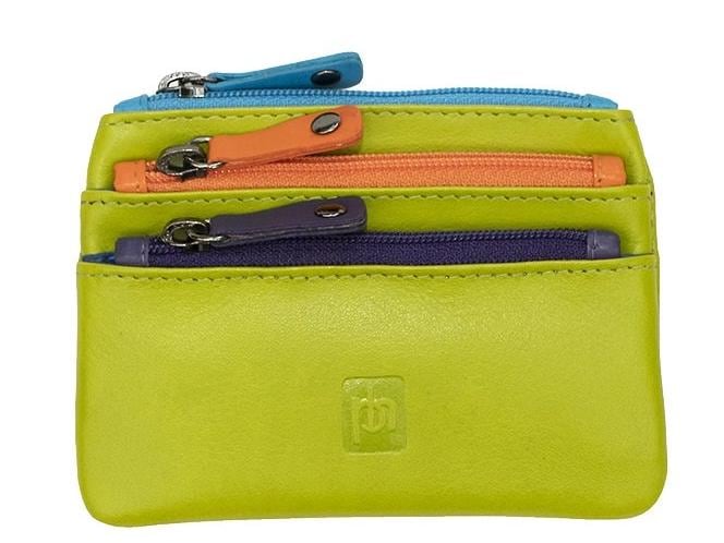 Real Soft Leather Coin key lovely mother day present chain change multiple compartment Multicolour Purse Various colours 755 Boxed