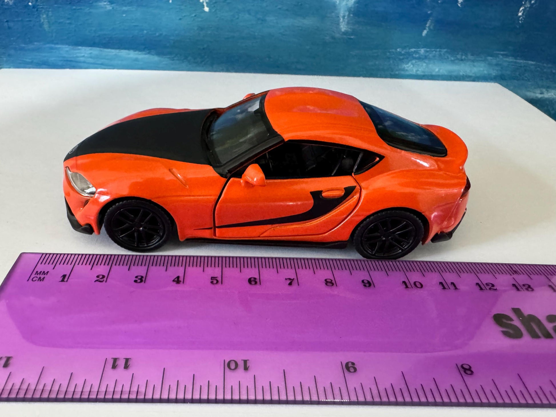Toyota GR Supra 2020 Diecast Model Car - 1:43 Scale, Custom Name Plate, Gift for Car Enthusiasts, Adults & Kids - Birthday, Anniversary Gift