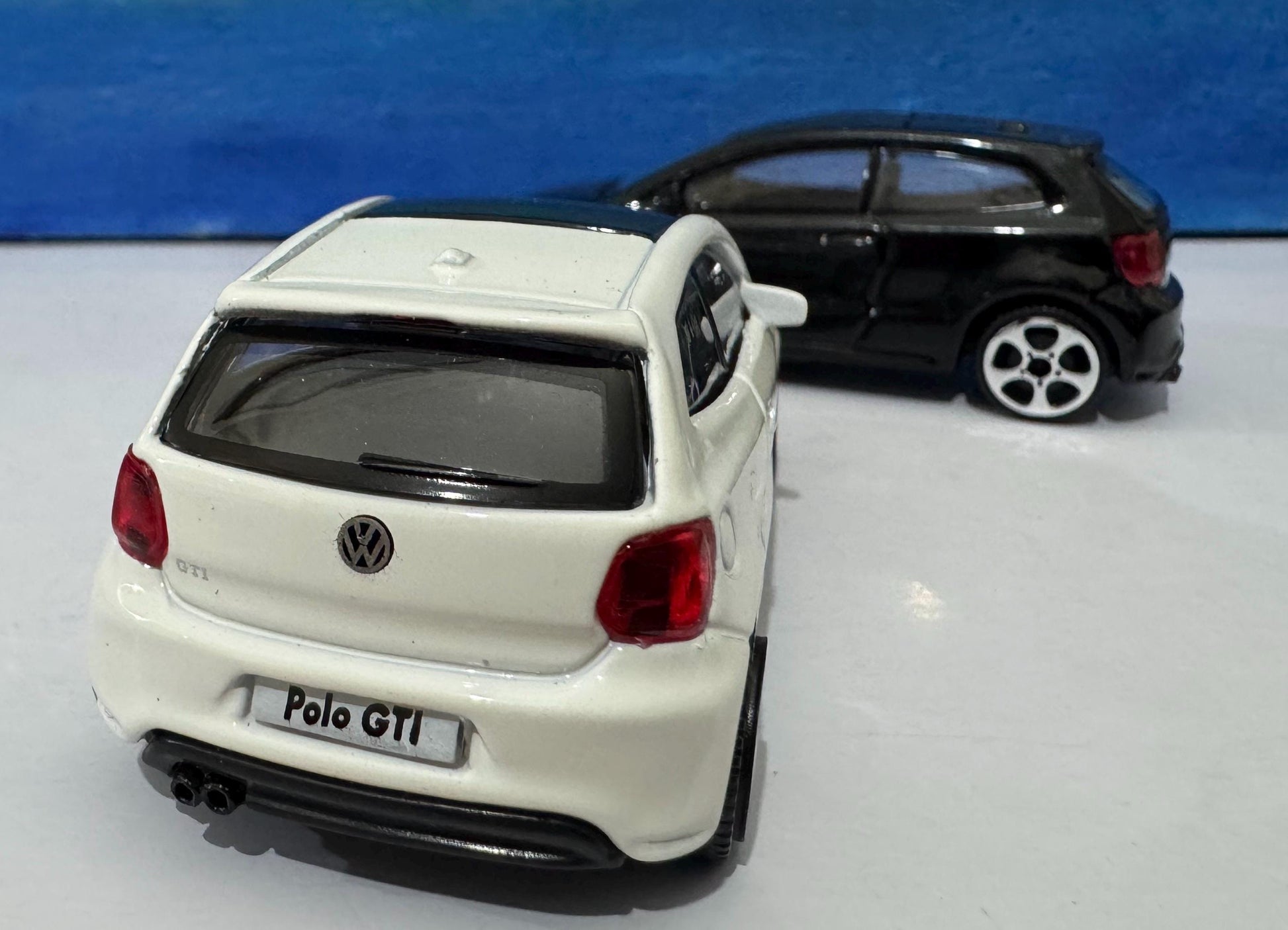 PERSONALISED PLATES name VW Polo Golf Gti Toy Car Model boy girl dad mom uncle grandad brother Birthday gift Boxed 1:43 scale ** 4 colour **