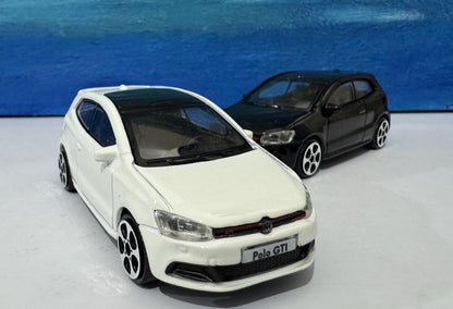 PERSONALISED PLATES name VW Polo Golf Gti Toy Car Model boy girl dad mom uncle grandad brother Birthday gift Boxed 1:43 scale ** 4 colour **