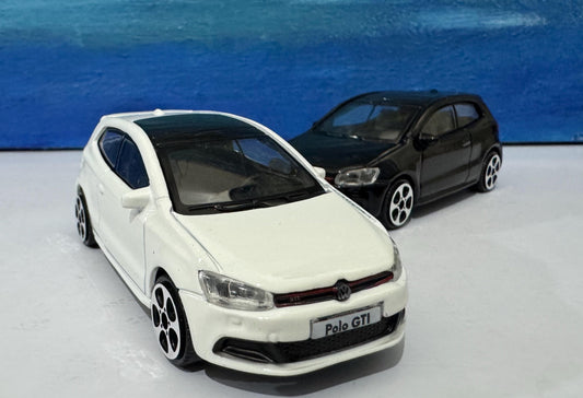 PERSONALISED PLATES name VW Polo Golf Gti Toy Car Model boy girl dad mom uncle grandad brother Birthday gift Boxed 1:43 scale ** 4 colour **