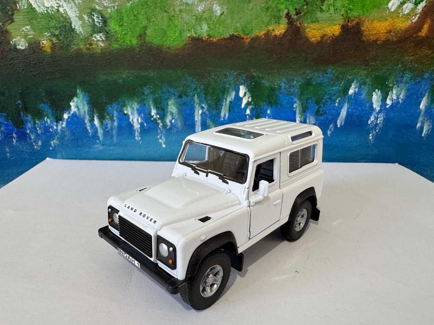 PERSONALISED PLATES Welly licensed Land rover Defender 90 Car Model boy girl dad mom uncle grandad brother birthday Easter gift Sleeves