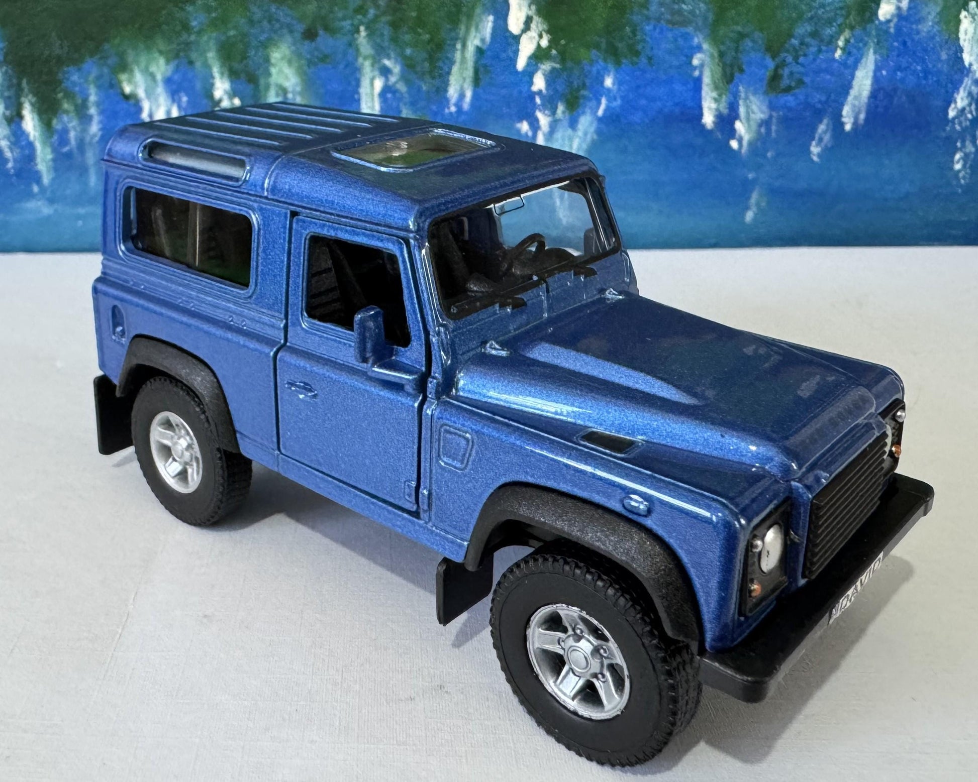 PERSONALISED PLATES Welly Landrover Defender SWB Toy Car Model boy girl dad mom uncle grandad brother birthday Christmas gift present Sleeve