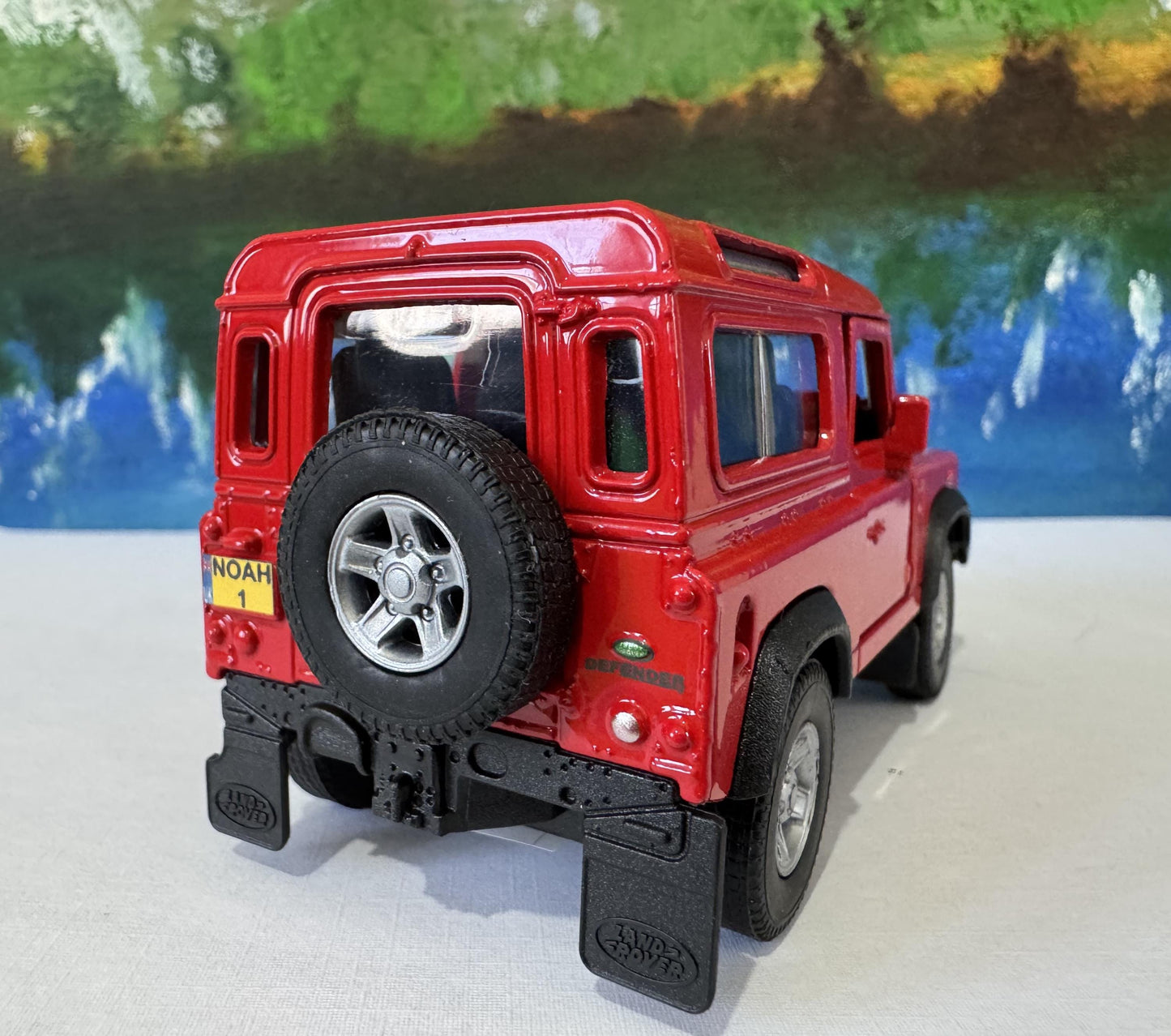PERSONALISED Land Rover Defender Model - Welly Licensed Car Gift for Dad, Boy, Uncle - Birthday Easter Present gift Sleeves