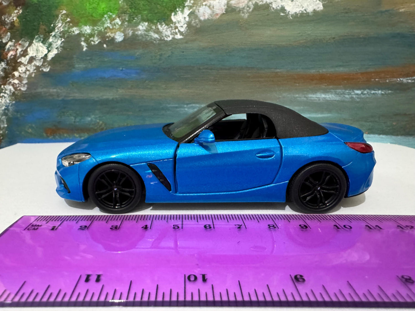PERSONALISED PLATES Blue BMW Z4 M40i Toy Car Model boy girl dad mom uncle grandad brother Easter birthday gift present New!