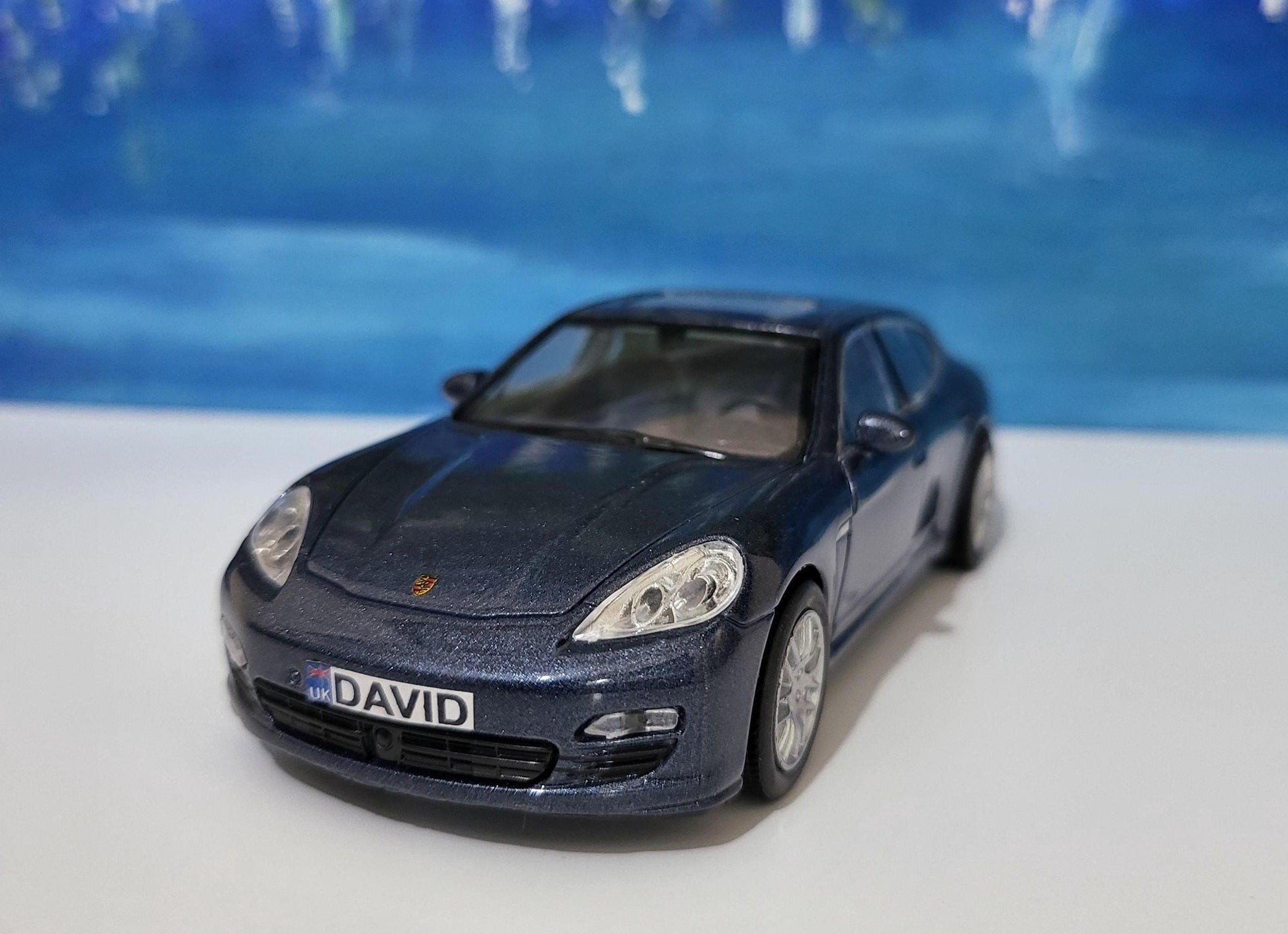 PERSONALISED Porsche Panamera S 1:34 Model - Custom Name Plates - New Boxed Gift for Dad, Boy, Uncle - Birthday Christmas Present die-cast