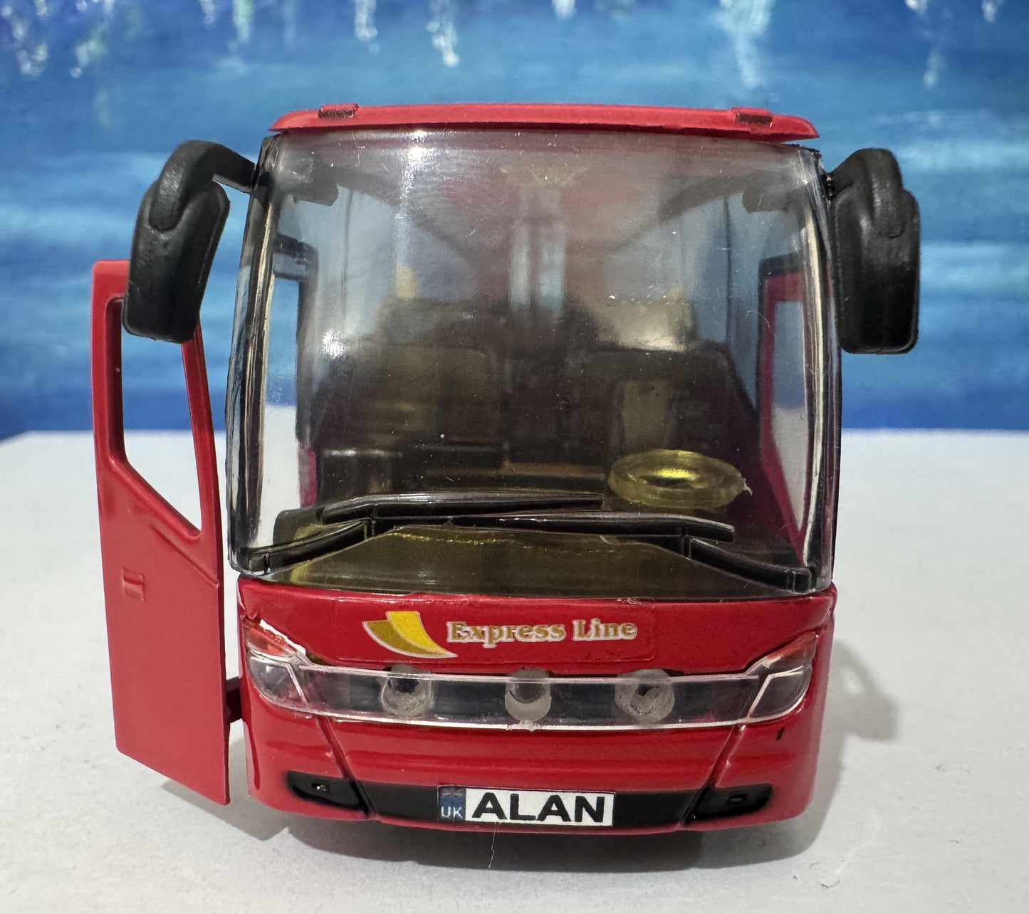 PERSONALIZED PLATES Bus Coach Express Diecast Model Toy Car boy girl present gift special day husband dad birthday New features Model Boxed
