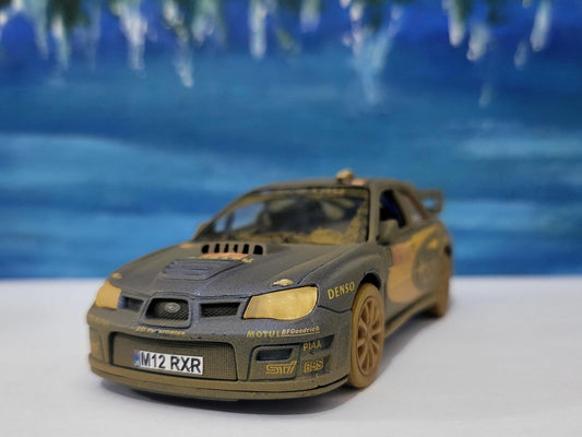 MUD Rally Personalized Subaru Impreza Toy Car Model boy girl dad mom uncle grandad brother birthday gift present NEW! Sleeves.
