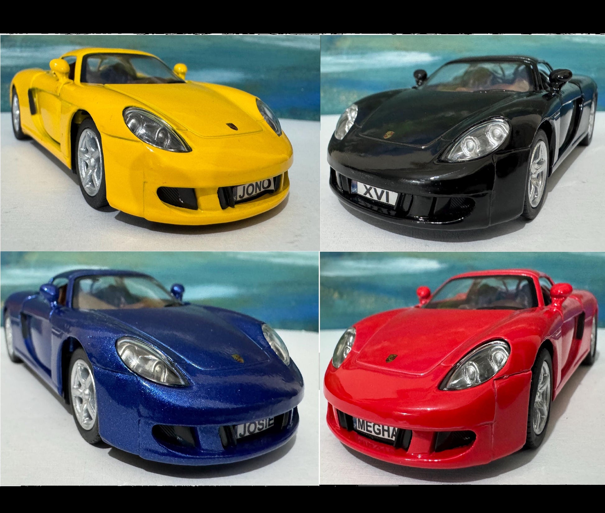 PERSONALISE NAME Porsche Carrera GT Model - Unique Gift for Women Men, grandad, uncle, wife, Boyfriend, Husband, boy, girl - Gift Sleeves