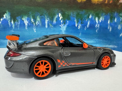 Porsche GT3 RS Model Car YOUR NAME Plate boy girl friend husband wife uncle cousin, nephew, niece brother special occasion gift-Grey Sleeves