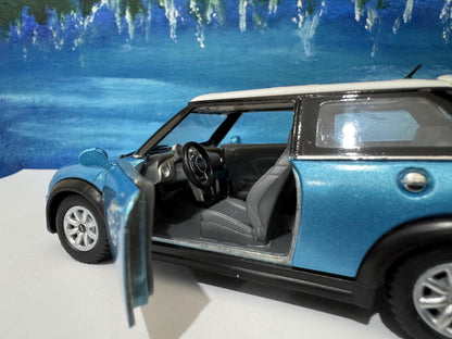 Your Name Blue Mini Cooper S Toy Car Model boy girl dad mom uncle grandad brother sister birthday gift present NEW cake topper Gift Sleeves
