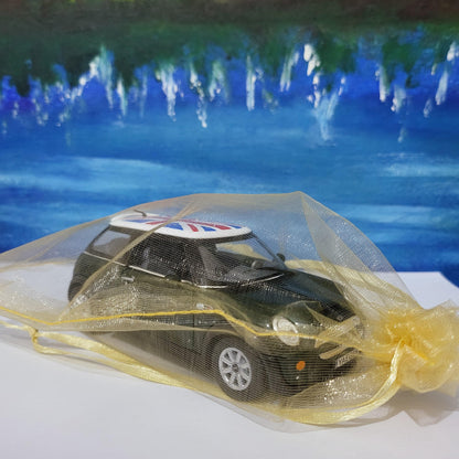 England Flag Mini Cooper S Toy Car - Personalised Name Plates - Gift for Boy/Girl/Dad/mom/uncle/sister - Birthday Cake Topper - New Sleeves