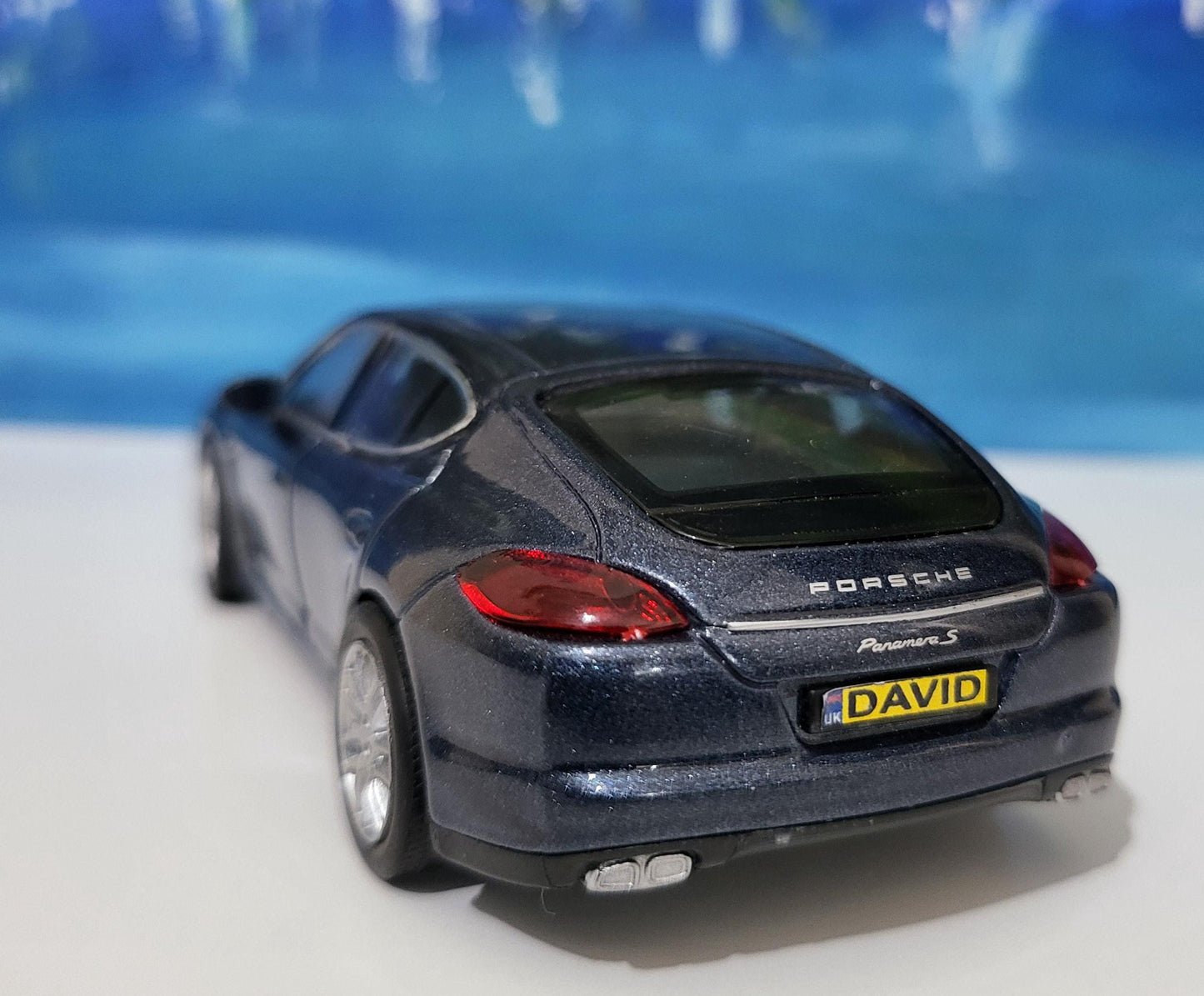 PERSONALISED Porsche Panamera S 1:34 Model - Custom Name Plates - New Boxed Gift for Dad, Boy, Uncle - Birthday Christmas Present die-cast