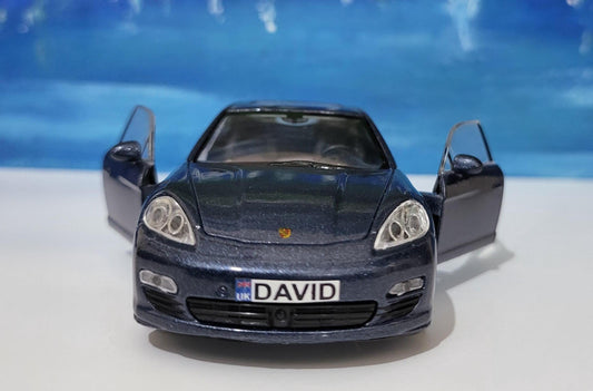 PERSONALISED Porsche Panamera S 1:34 Model - Custom Name Plates - New Boxed Gift for Dad, Boy, Uncle - Birthday Christmas Present die-cast