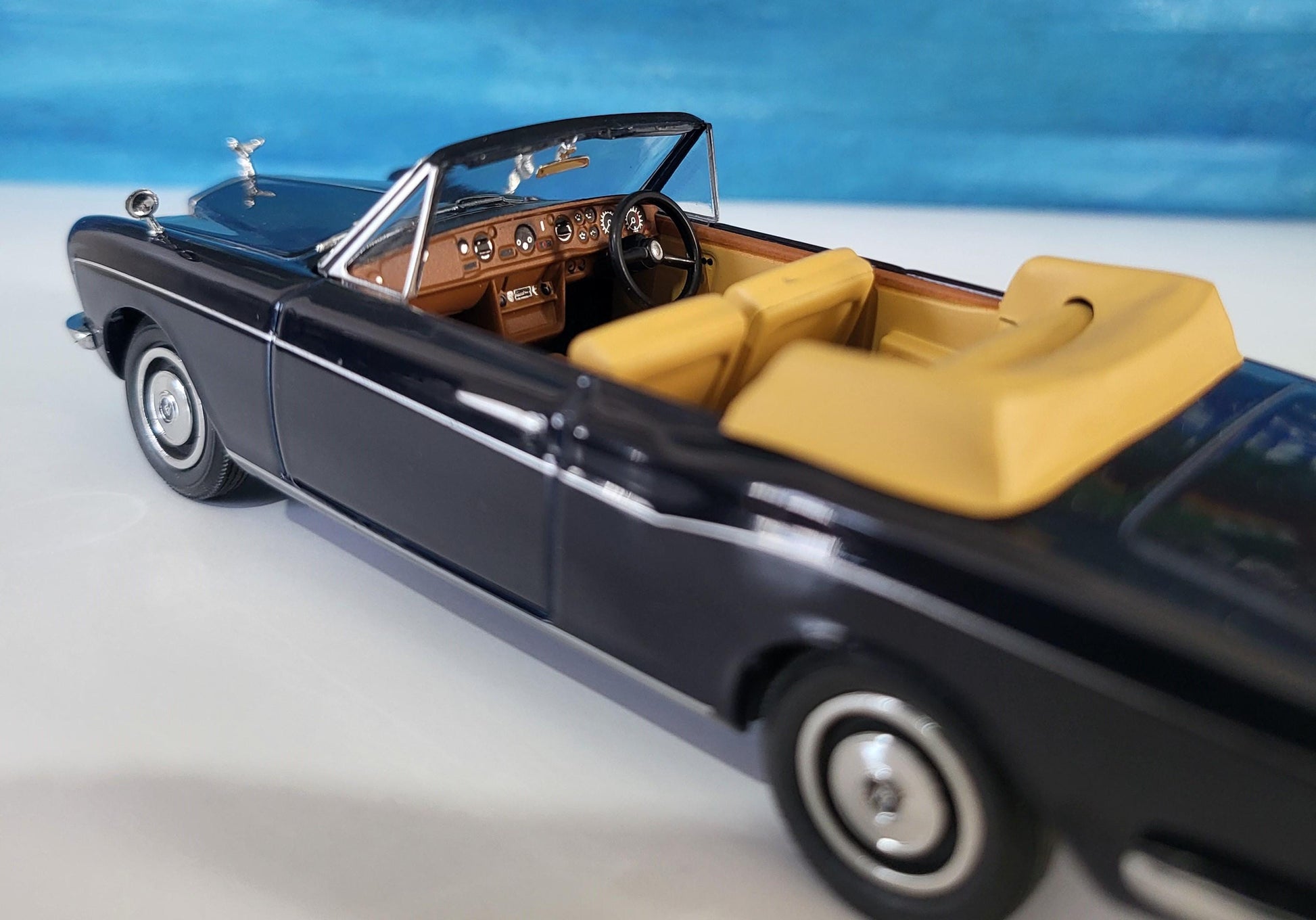 Rolls Royce Corniche Conv Open Indigo Blue Oxford YOUR NAME PLATE Dad Sister Mom husband wife uncle granddad granny aunty wedding Gift Box