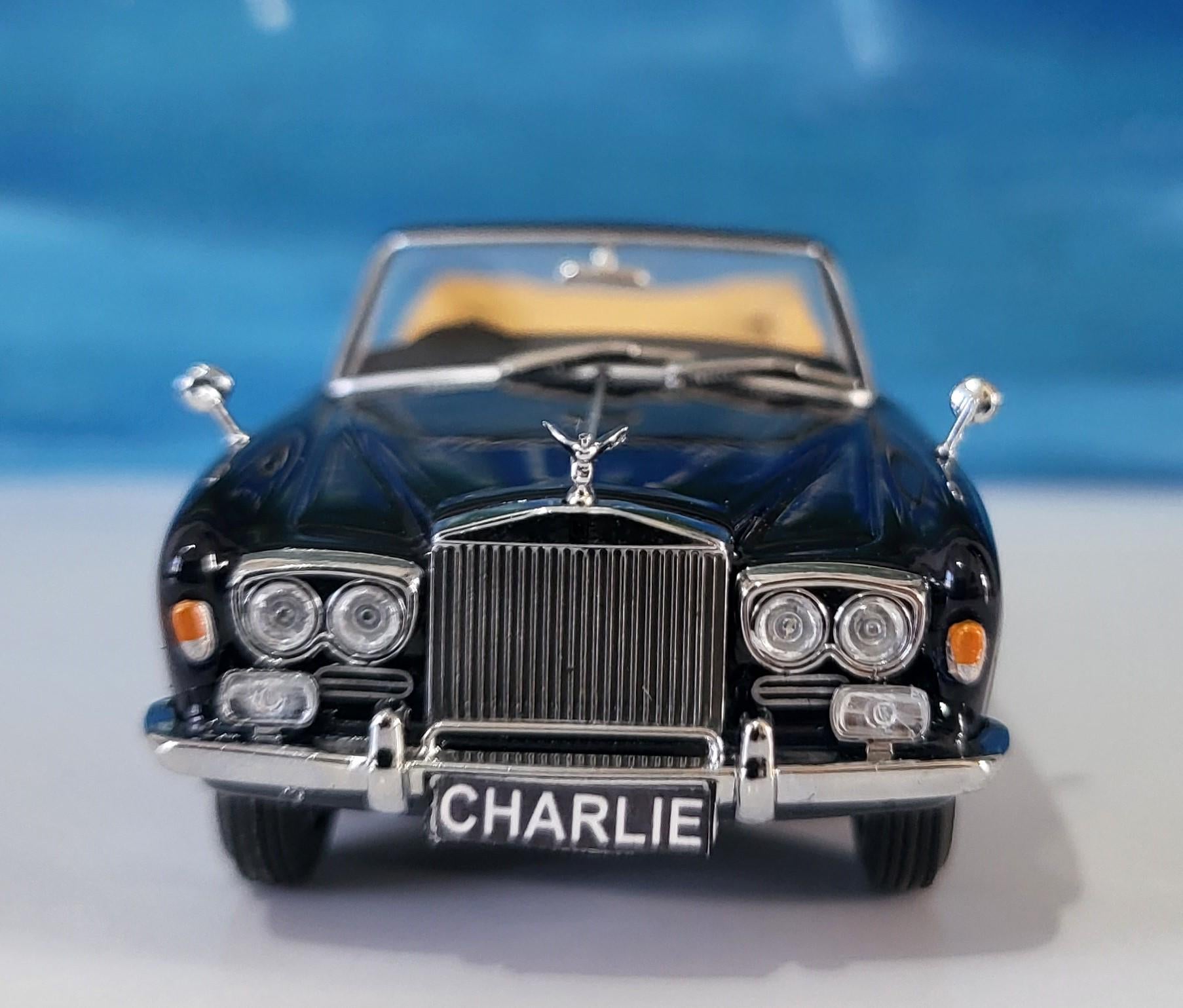 Rolls Royce Corniche Conv Open Indigo Blue Oxford YOUR NAME PLATE Dad Sister Mom husband wife uncle granddad granny aunty wedding Gift Box