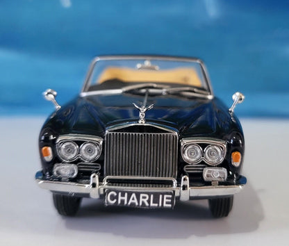 Rolls Royce Corniche Conv Open Indigo Blue Oxford YOUR NAME PLATE Dad Sister Mom husband wife uncle granddad granny aunty wedding Gift Box