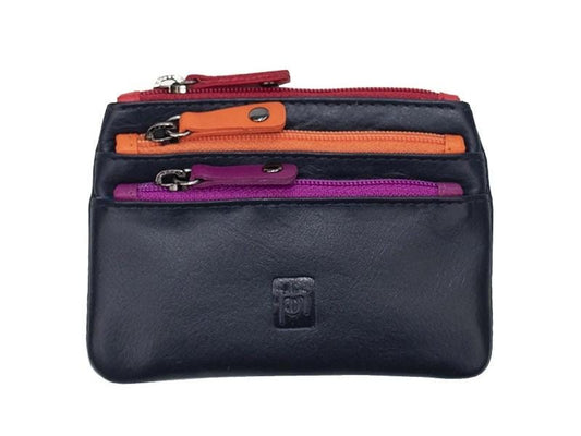 Real Soft Leather Coin key lovely mother day present chain change multiple compartment Multicolour Purse Various colours 755 Boxed
