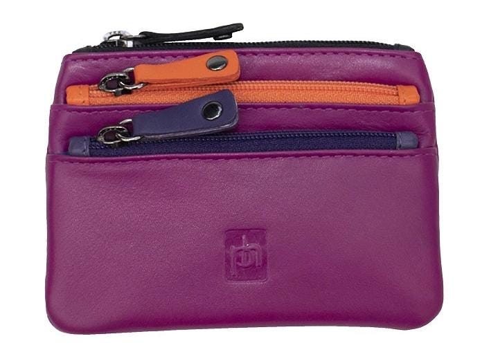 Real Soft Leather Coin key lovely mother day present chain change multiple compartment Multicolour Purse Various colours 755 Boxed