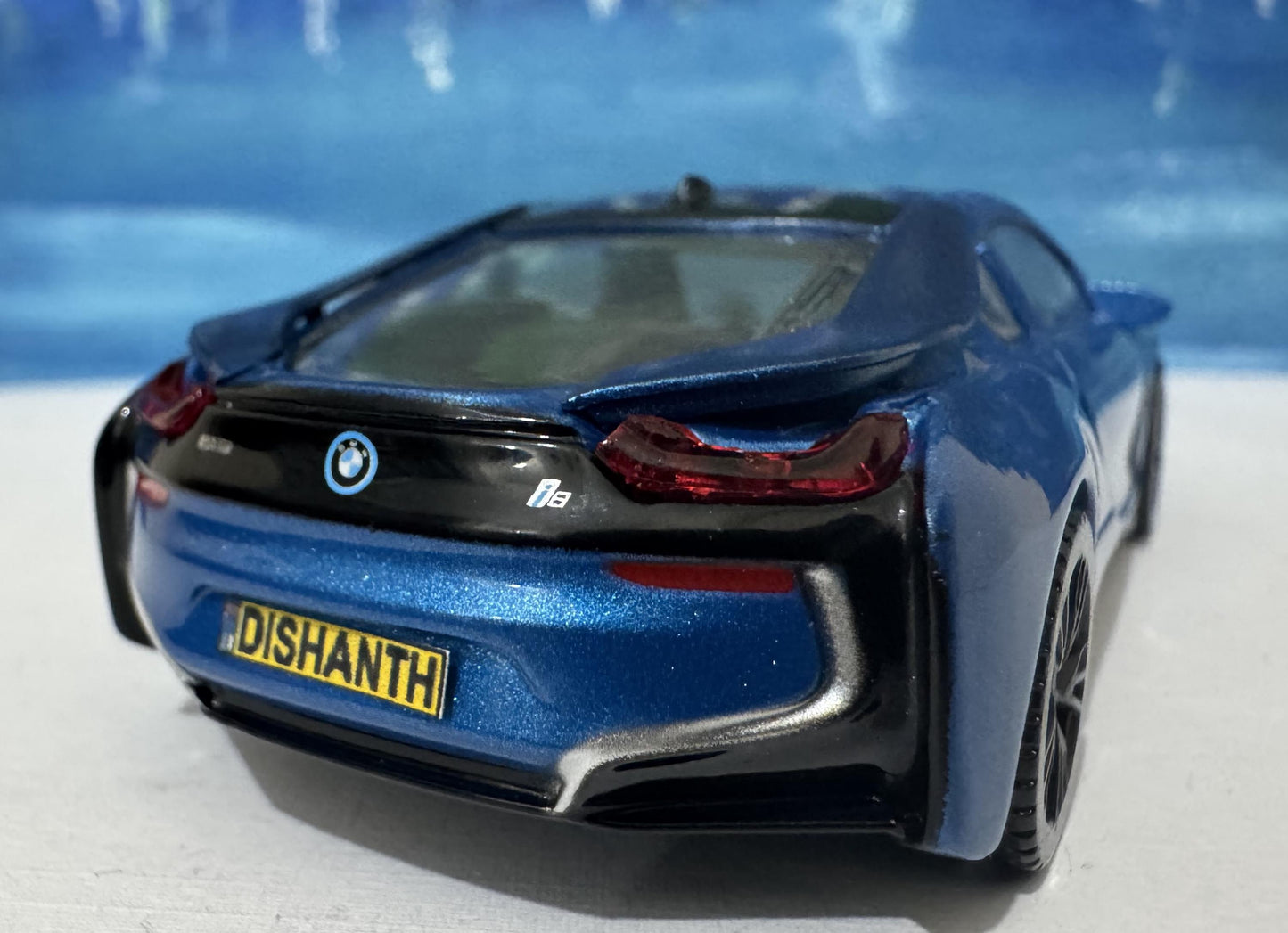 Custom Name BMW i8 Diecast Car Model - 1:43 Scale Black Germany Sports Toy - Rastar Collectible - Unique Gift for Car Enthusiasts Boxed