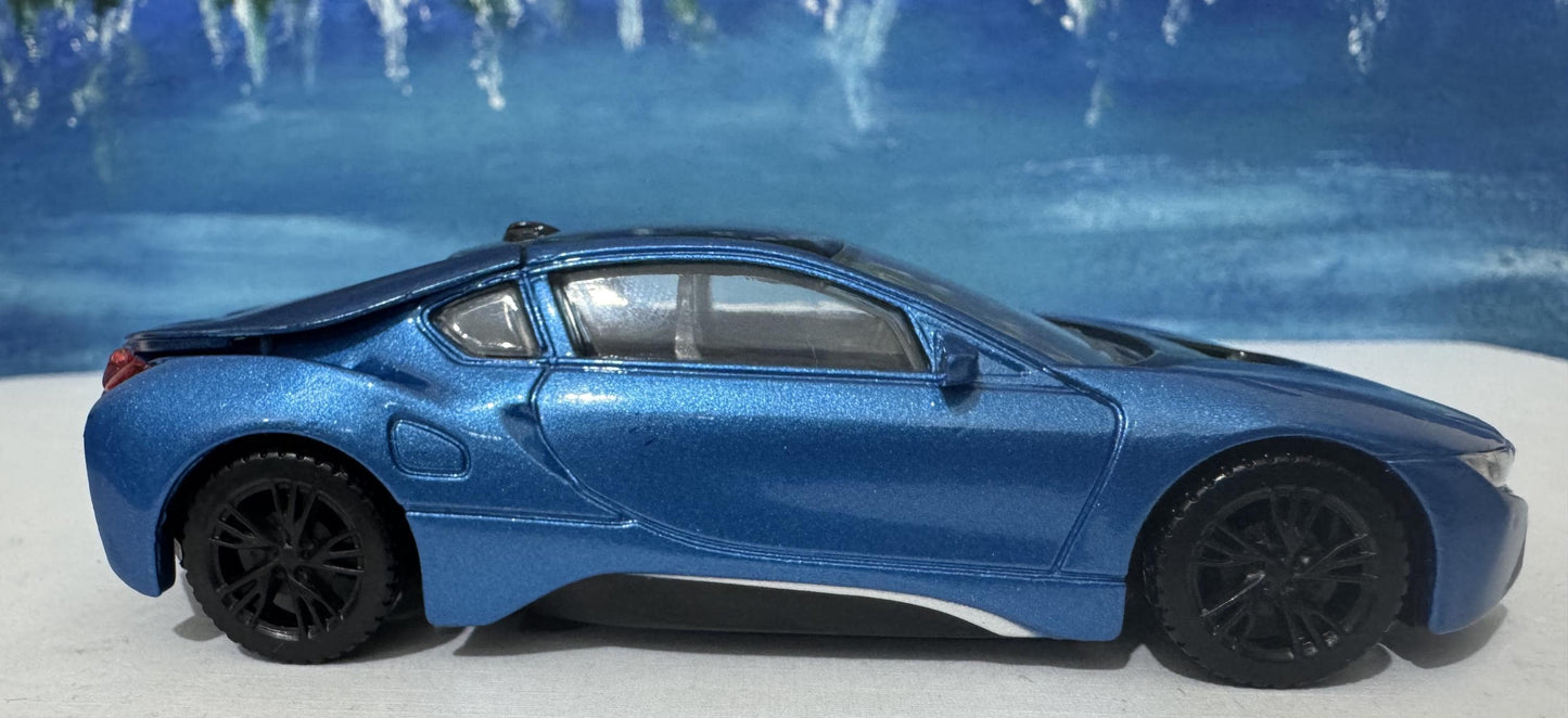 Custom Name BMW i8 Diecast Car Model - 1:43 Scale Black Germany Sports Toy - Rastar Collectible - Unique Gift for Car Enthusiasts Boxed