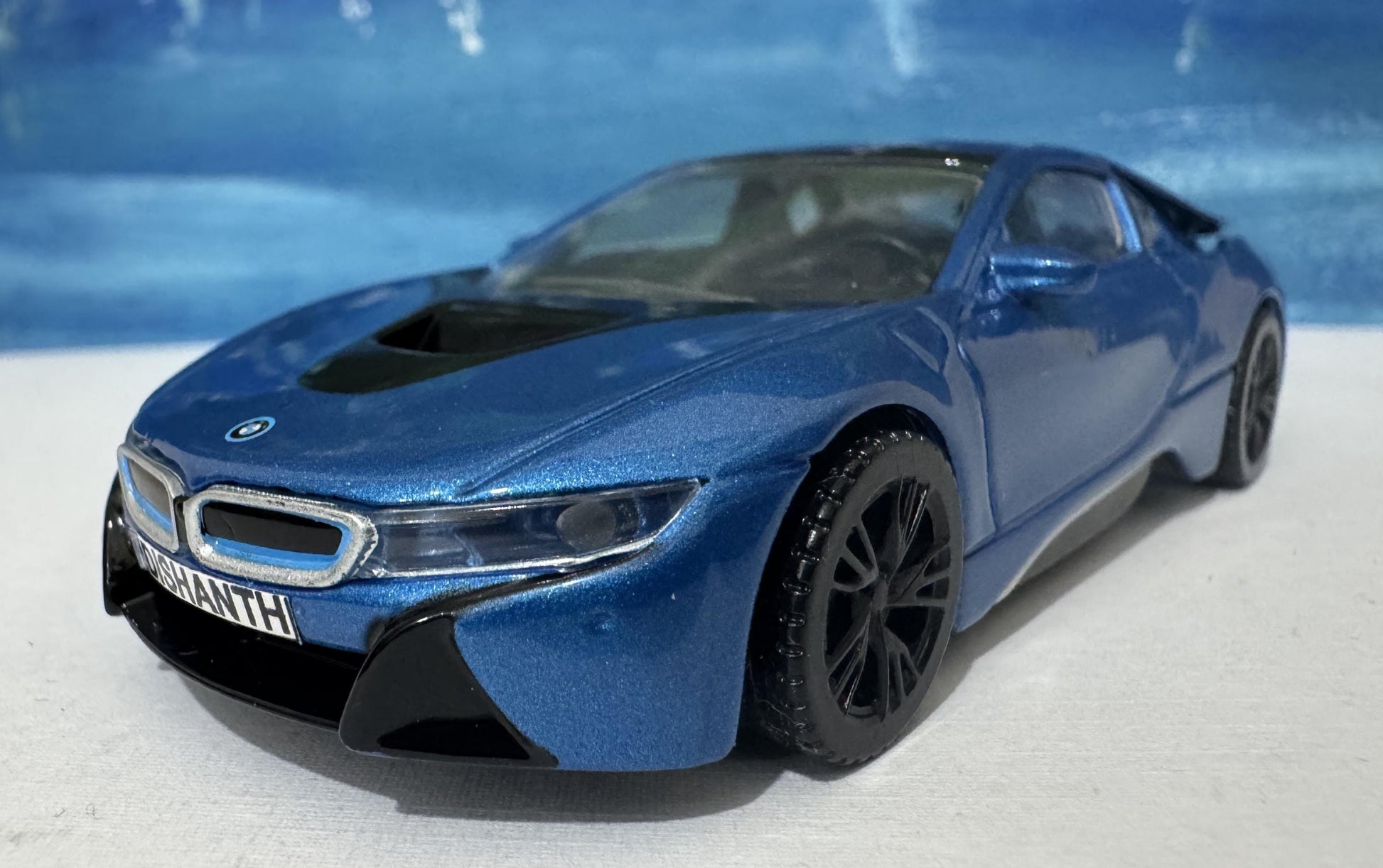Custom Name BMW i8 Diecast Car Model - 1:43 Scale Black Germany Sports Toy - Rastar Collectible - Unique Gift for Car Enthusiasts Boxed