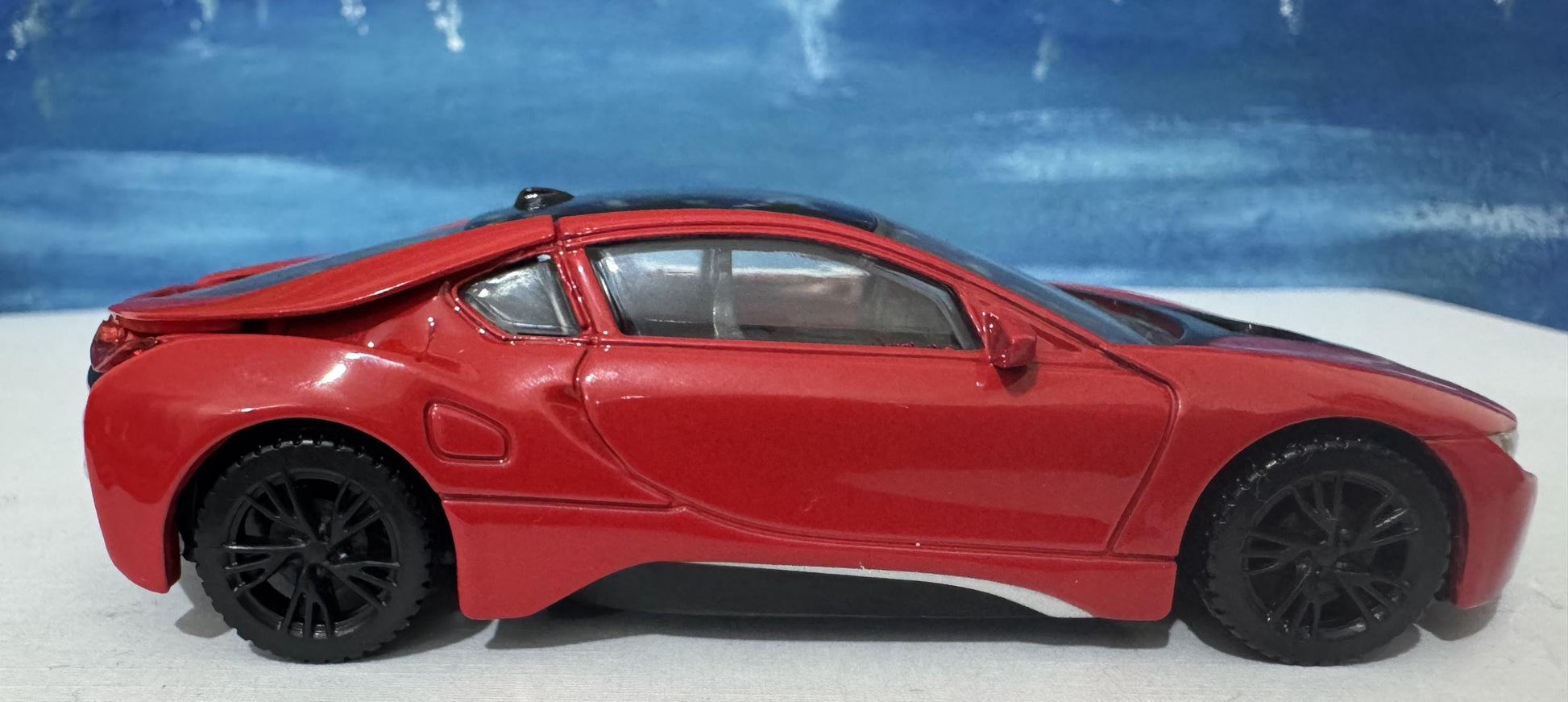 Personalized BMW i8 Model Car - 1:43 Scale Red Diecast Toy - Germany Sports Car by Rastar - Custom Name Gift for Kids & Adults New Boxed