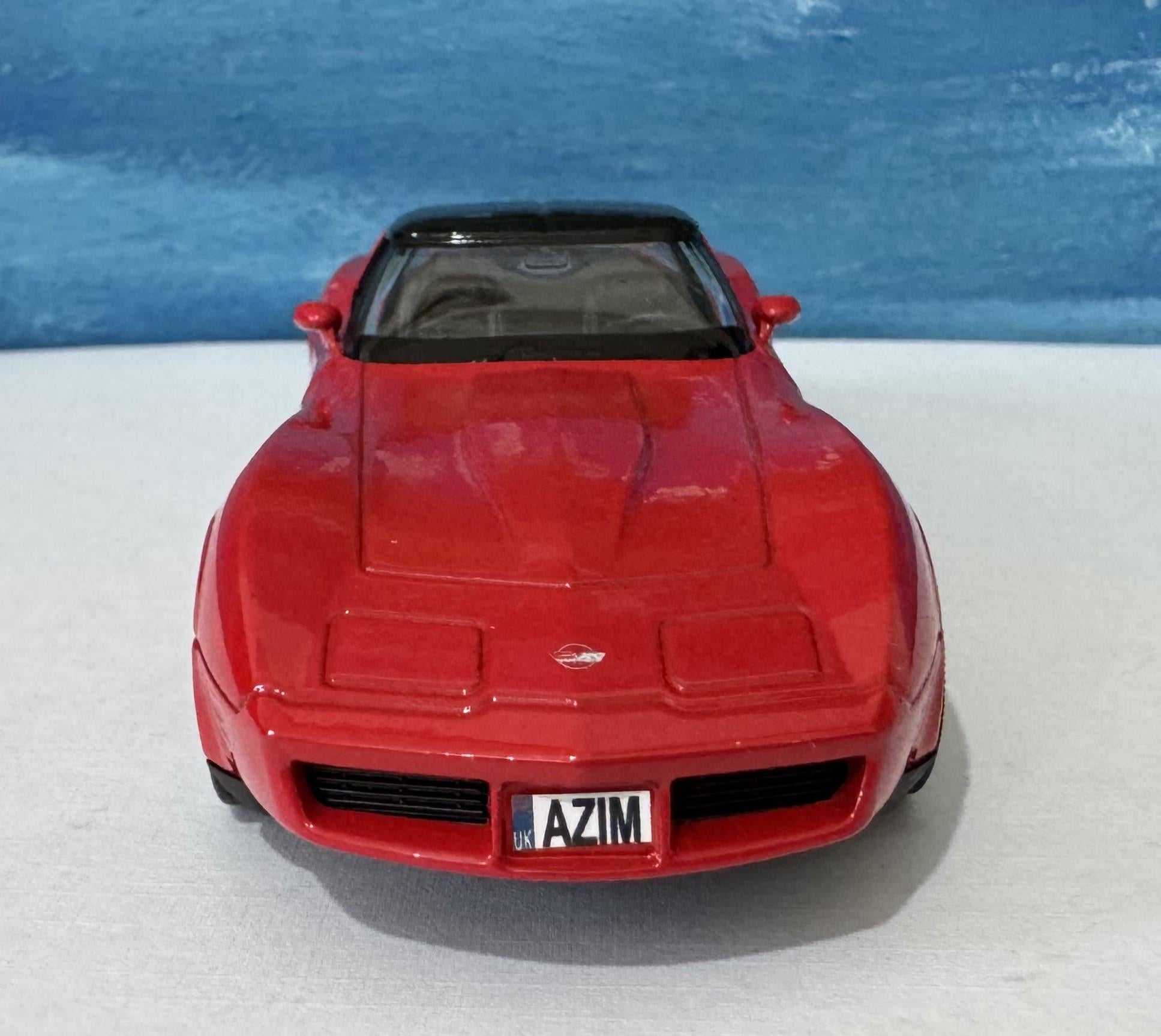 Personalized 1982 Chevy Corvette Coupe - Vintage Diecast Car Model 1:32 Scale - Retro Collector’s Gift for Men grandad, dad, husband Boxed
