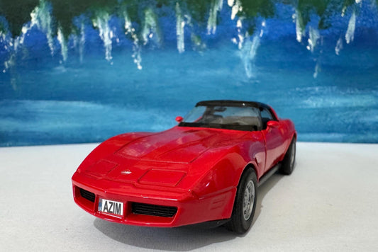 Personalized 1982 Chevy Corvette Coupe - Vintage Diecast Car Model 1:32 Scale - Retro Collector’s Gift for Men grandad, dad, husband Boxed