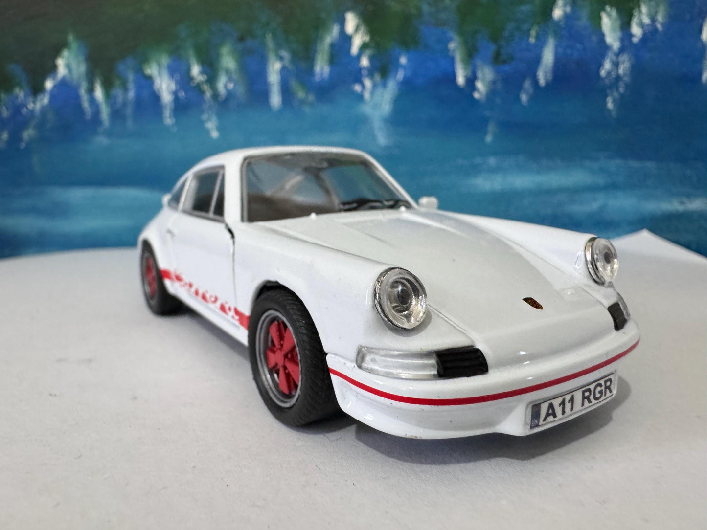 1973 Porsche Carrera RS 2.7 Diecast 1:32 Custom Name Plate Classic Sports Car - Vintage Porsche Model with Personalization Gift Option Boxed
