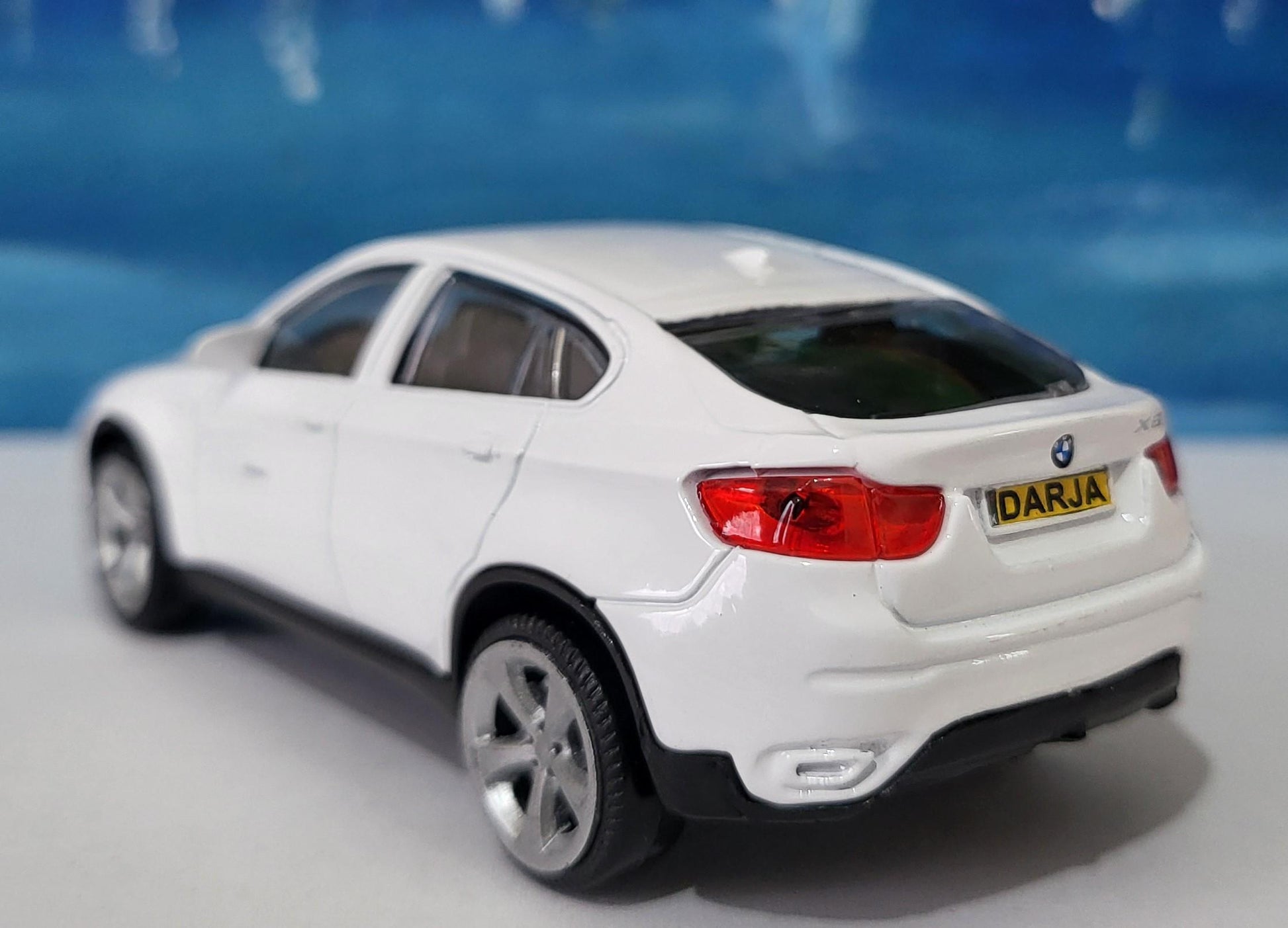 BMW X6 1:43 Scale Custom Plate - Personalized Car Model Gift for boy girl - Father’s Day/Birthday - Miniature License Plate Boxed