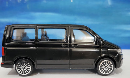 VW T6.1 Transporter Crew van Toy Car PERSONALISED PLATES 1:43 scale Model boy girl dad mom uncle grandad brother Birthday Easter gift Boxed